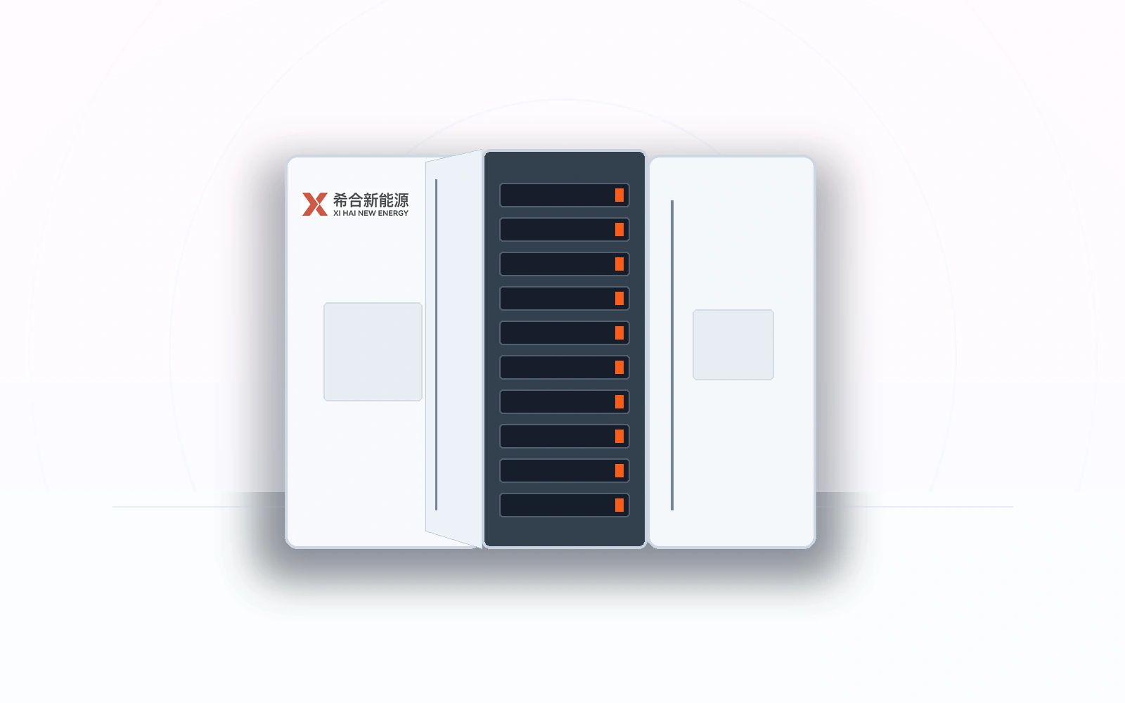 High-resolution commercial energy storage cabinet visual