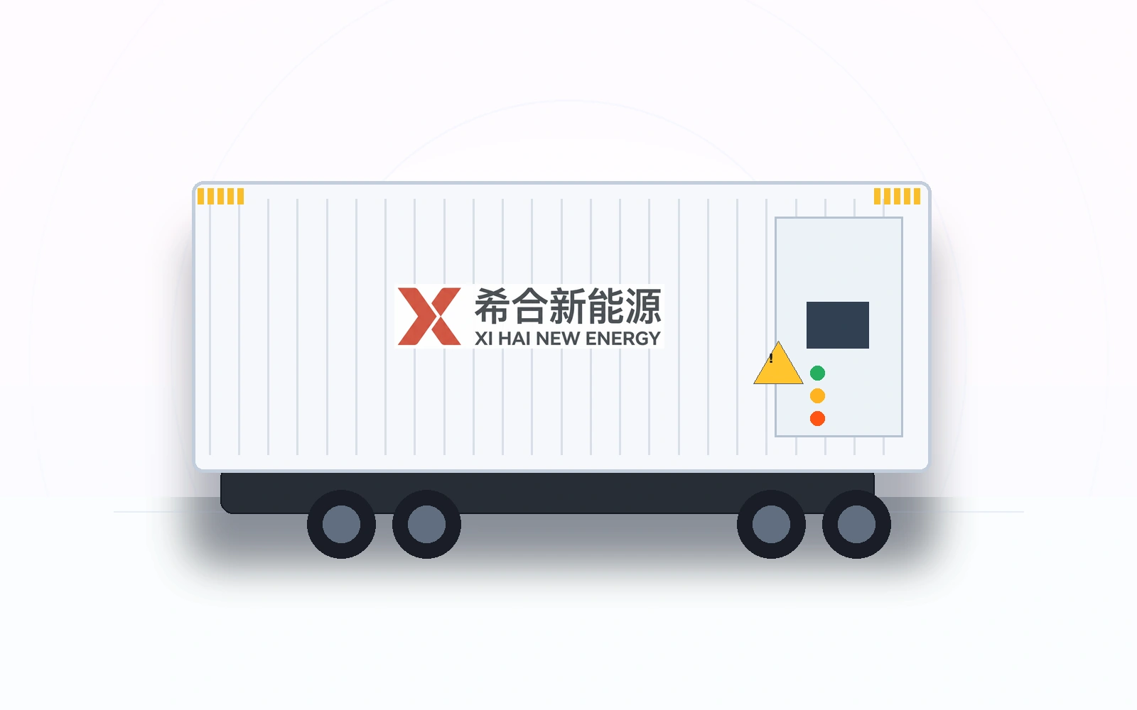 High-resolution mobile energy storage container visual