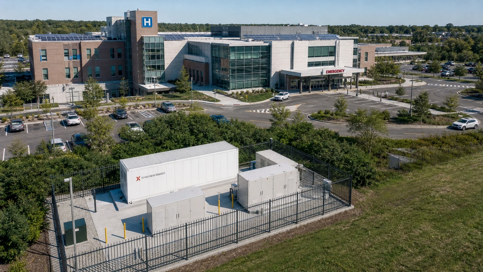 Hospital critical-load site with battery energy storage system